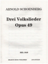 3 Volkslieder op.49 for mixed chorus a cappella score (dt)