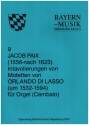 Intavolierungen Motetten von di Lasso fr Orgel (Cembalo)