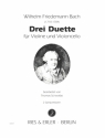 3 Duette fr Violine und Violoncello 2 Spielpartituren