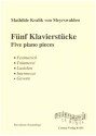 5 Klavierstcke fr Klavier