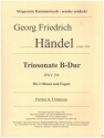 Triosonate B-Dur HWV 388 fr 2 Oboen und Fagott Partitur und Stimmen