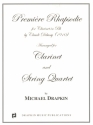 Premire Rhapsodie (1910) for clarinet and string quartet score and parts