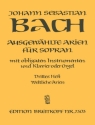 Ausgewählte Arien Band 3 für Sopran mit obligaten Instrumenten und Klavier (Orgel)
