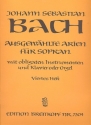 Ausgewählte Arien Band 4 für Sopran mit obligaten Instrumenten und Klavier (Orgel)