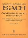 Ausgewhlte Arien Band 4 fr Sopran mit obligaten Instrumenten und Klavier (Orgel)