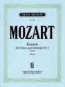 Konzert G-Dur Nr.3 KV216 für Violine und Orchester für Violine und Klavier