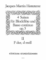 4 Suiten op.5 Band 2 (Nr.3-4) für Blockflöte (Flöte, Oboe) und Bc