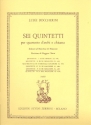 Quintett D-Dur Nr.5 G449 für Gitarre und Streichquartett Stimmen