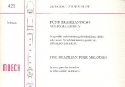 5 brasilianische Volksmelodien fr 3 Blockflten (SAT) Spielpartitur