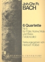 6 Quartette Band 6 (Nr.6) fr Flte, Violine, Viola und bc  Stimmen-Set
