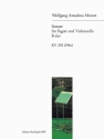Sonate B-Dur KV292 für Fagott und Violoncello Spielpartitur
