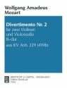 Divertimento Nr.2 KV Anh.229 für 2 Violinen und Violoncello 3 Stimmen