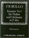 Konzert F-Dur Nr.1 fr Violine und Orchester fr Violine und Klavier