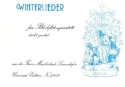 Winterlieder fr Blockflten- quartett Partitur