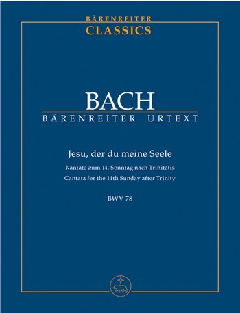 Jesu der du meine Seele Kantate Nr.78 BWV78 Studienpartitur