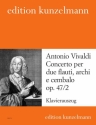 Konzert C-Dur op.47,2 fr 2 Flten, Streicher und Bc Klavierauszug