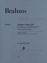 Sonaten op.120 für Klarinette oder Viola und Klavier für Viola und Klavier