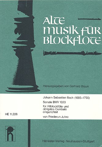 Sonate BWV1020  fr Altblockflte und obligates Cembalo