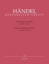 11 Sonaten fr Flte und Bc (Klavierstimme extra, ausgesetzt)