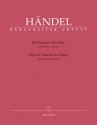 11 Sonaten fr Flte und Bc (Klavierstimme extra, ausgesetzt)