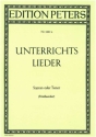 Unterrichtslieder Lieder fr hohe Singstimme und Klavier