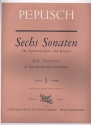 6 Sonaten Band 1 (Nr.1-3) fr Sopranblockflte und Klavier