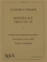 Sonata C major op.5,10 for violin, bassoon and bc score and parts