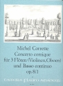Concerto comique B-Dur op.8,1 für 3 Flöten (Violinen, Oboen) und Bc