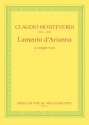 Lamento d'Arianna Madrigalzyklus fr gem Chor (SSATB) Partitur