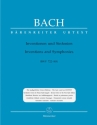 Inventionen und Sinfonien BWV772-801 fr Klavier