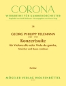 Konzertsuite TWV55:d6 fr Violoncello (Viola da gamba) und Streichorchester Partitur (= Bc)