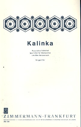 Kalinka fr Mnnerchor a cappella Partitur