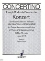 Konzert G-Dur op. 21/3 für Alt-Blockflöte, Violine (Flöte) und Basso continuo Partitur