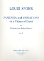 Fantasie und Variationen ber ein Thema von Franz Danzi op.81 fr Klarinette und Streichquartett Stimmen