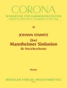 3 Mannheimer Sinfonien für Streichorchester Partitur