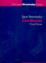 Les Noces Scnes choreographiques russes avec chant et musique vocal score (ru/fr)