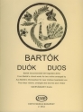 Duos aus Bartoks Chorwerken fr 2 Violinen Spielpartitur