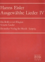 Ausgewhlte Lieder Band 4 fr Singstimme und Klavier Hollywood-Elegien, Sonette, Lieder (dt)