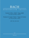 Sonate G-Dur BWV1021, Sonate e-Moll BWV1023 und Fuge g-Moll BWV1026 fr Violine und Bc
