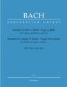 Sonate G-Dur BWV1021, Sonate e-Moll BWV1023 und Fuge g-Moll BWV1026     fr Violine und Bc