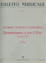 Divertimento a tre C-Dur fr 2 Violinen und Bc Partitur und Stimmen
