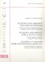 Allegro und Menuett für eine Flötenuhr für 4 Blockflöten Spielpartitur