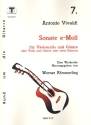 Sonate e-Moll für Violoncello und Gitarre (Viola und Gitarre, 2 Gitarre) Partitur und 3 Stimmen