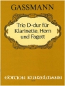 Trio D-Dur fr Klarinette in A, Horn in D und Fagott Partitur und 3 Stimmen