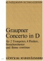 Konzert D-Dur fr 2 Trompeten, Pauken und Streichorchester Partitur