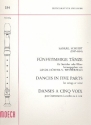 Fünfstimmige Tänze für 5 Blockflöten (SSATB) Partitur
