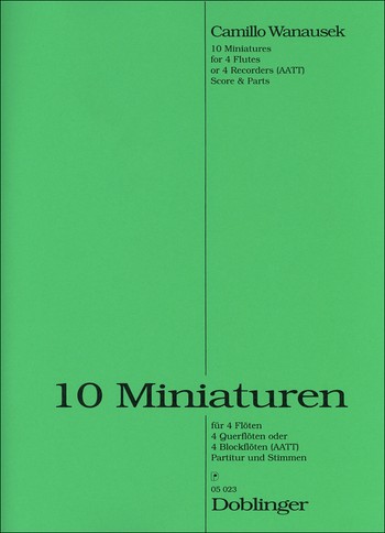 10 Miniaturen fr 4 Flten Spielpartitur