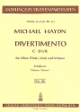 Divertimento C-Dur für Oboe, Viola und Violone Studienpartitur