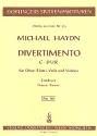Divertimento C-Dur fr Oboe, Viola und Violone Studienpartitur