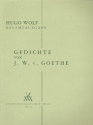 Gedichte von J.W. von Goethe fr Gesang und Klavier Smtliche Werke 3